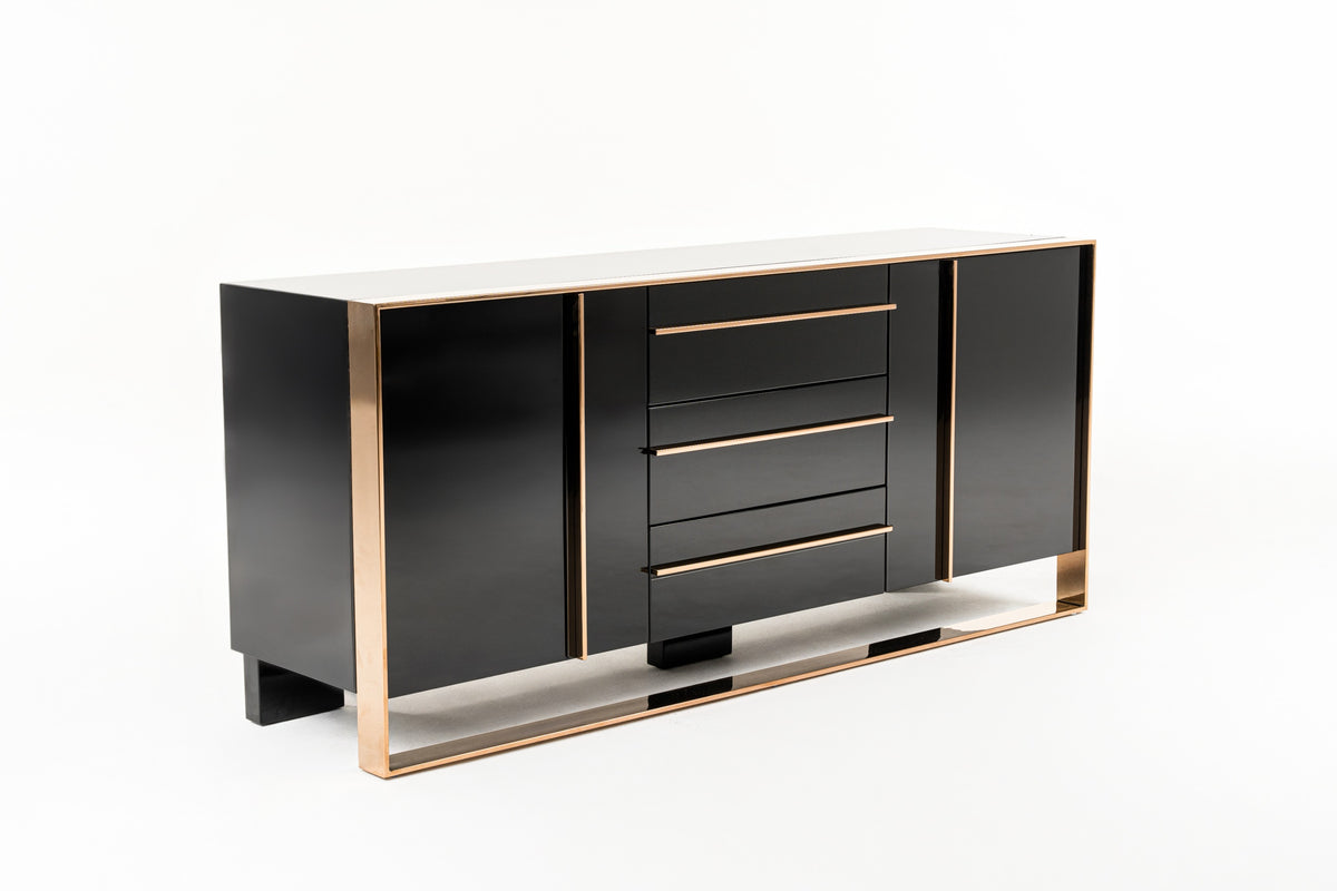 Cartier Modern Black & Rosegold Buffet by VIG Furniture - View 3