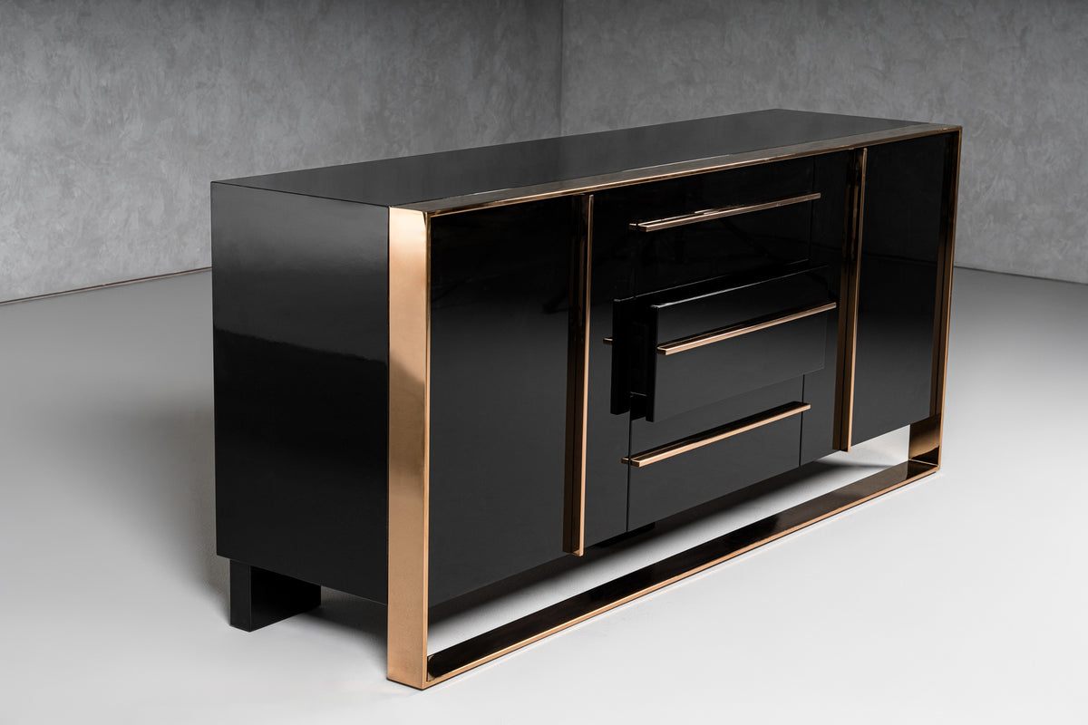 Cartier Modern Black & Rosegold Buffet by VIG Furniture - View 9