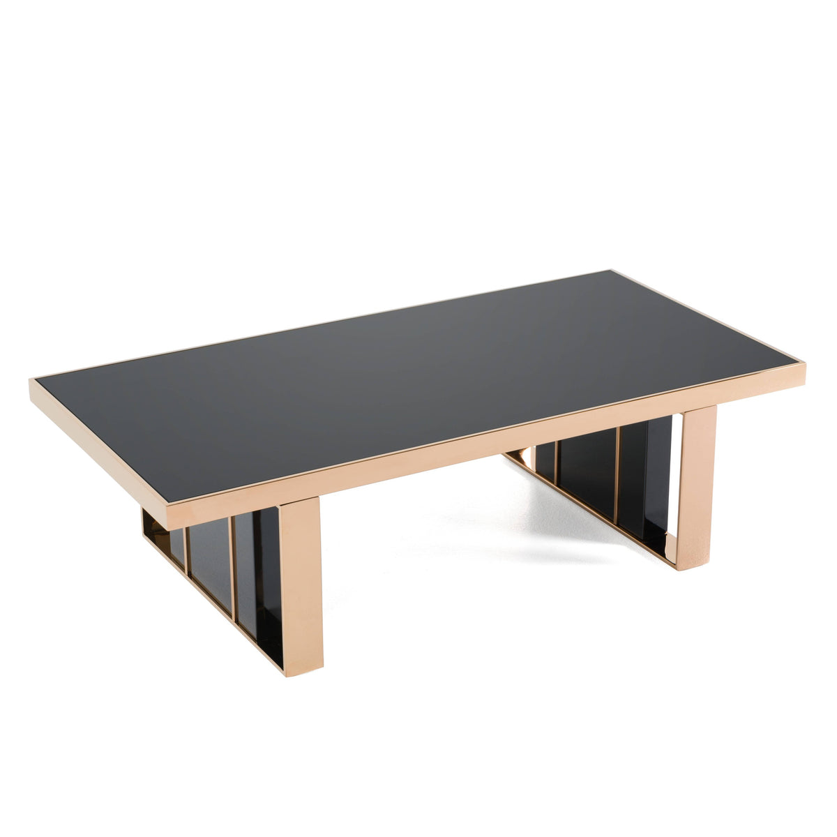 Cartier Modern Black & Rosegold Coffee Table by VIG Furniture - View 3