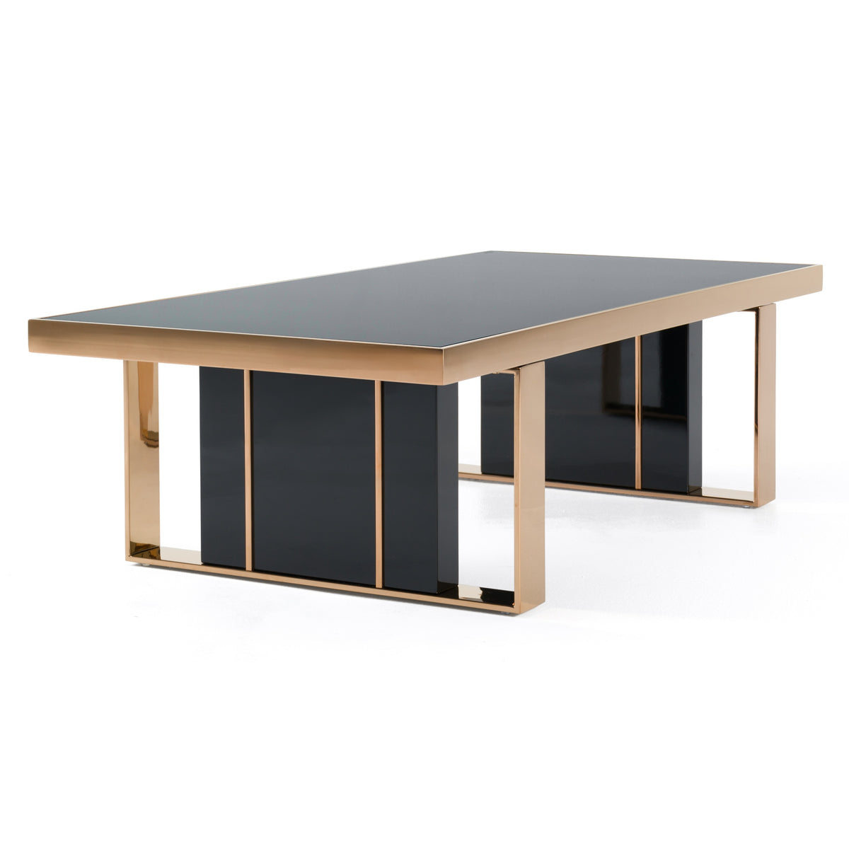 Cartier Modern Black & Rosegold Coffee Table by VIG Furniture - View 8