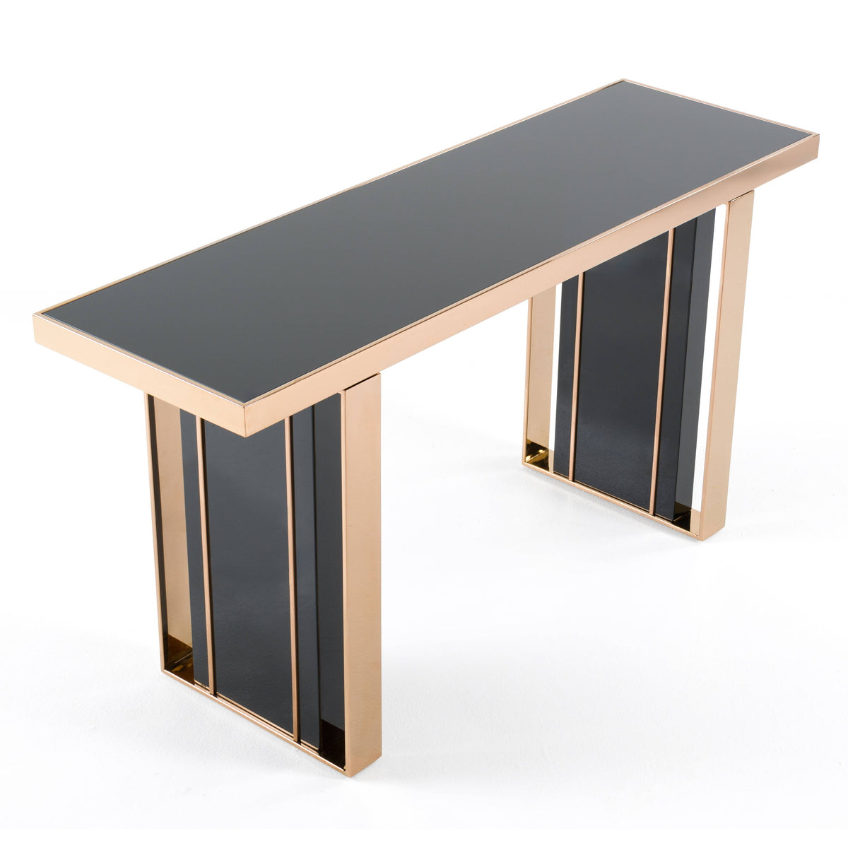 Cartier Modern Black & Rosegold Console Table by VIG Furniture - View 7