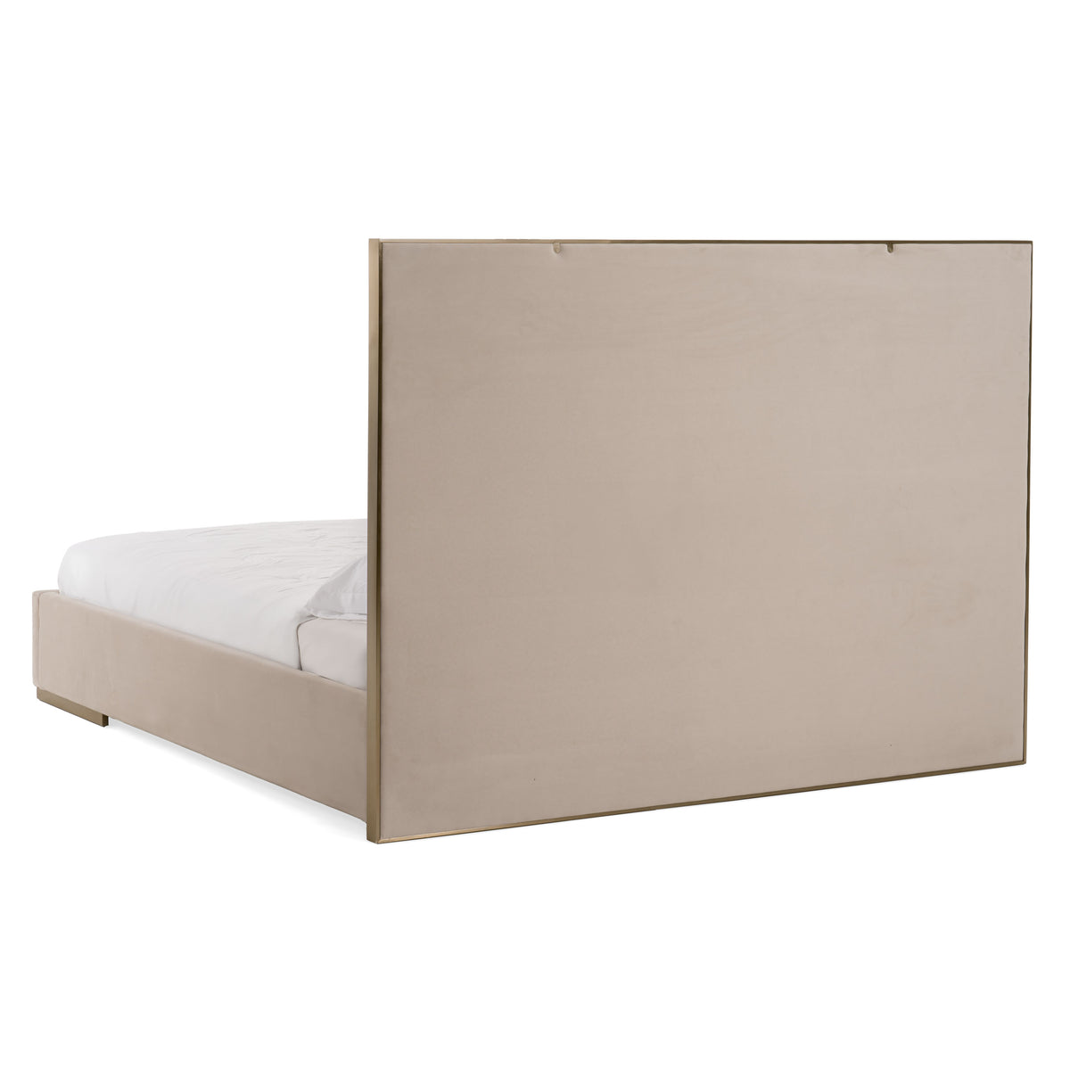 Cartier - Modern Beige Velvet & Brushed Brass Bed by VIG Furniture - View 6