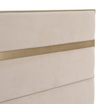 Cartier - Modern Beige Velvet & Brushed Brass Bed by VIG Furniture - View 7