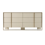 Cartier - Modern Beige Shagreen and Brushed Brass Dresser by VIG Furniture - View 1