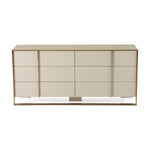 Cartier - Modern Beige Shagreen and Brushed Brass Dresser by VIG Furniture - View 4
