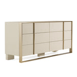 Cartier - Modern Beige Shagreen and Brushed Brass Dresser by VIG Furniture - View 5