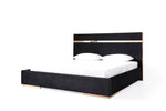 Cartier - California King Modern Black + Rose Gold Bed + Nightstands
