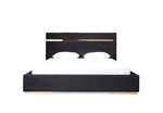 Cartier - California King Modern Black + Rose Gold Bed + Nightstands