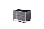 Cartier - Queen Modern Black + Rose Gold Bed + Nightstands by VIG Furniture - View 4