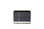 Cartier - Eastern King Modern Black + Rose Gold Bed + Nightstands by VIG Furniture - View 5