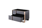 Cartier - Eastern King Modern Black + Rose Gold Bed + Nightstands by VIG Furniture - View 6