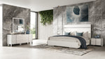 Cartier - Modern White + Stainless Steel Nightstand by VIG Furniture - View 4