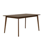 Castillo + Jordan - Modern Grey Fabric + Walnut 4-Piece Dining Set by VIG Furniture - View 3