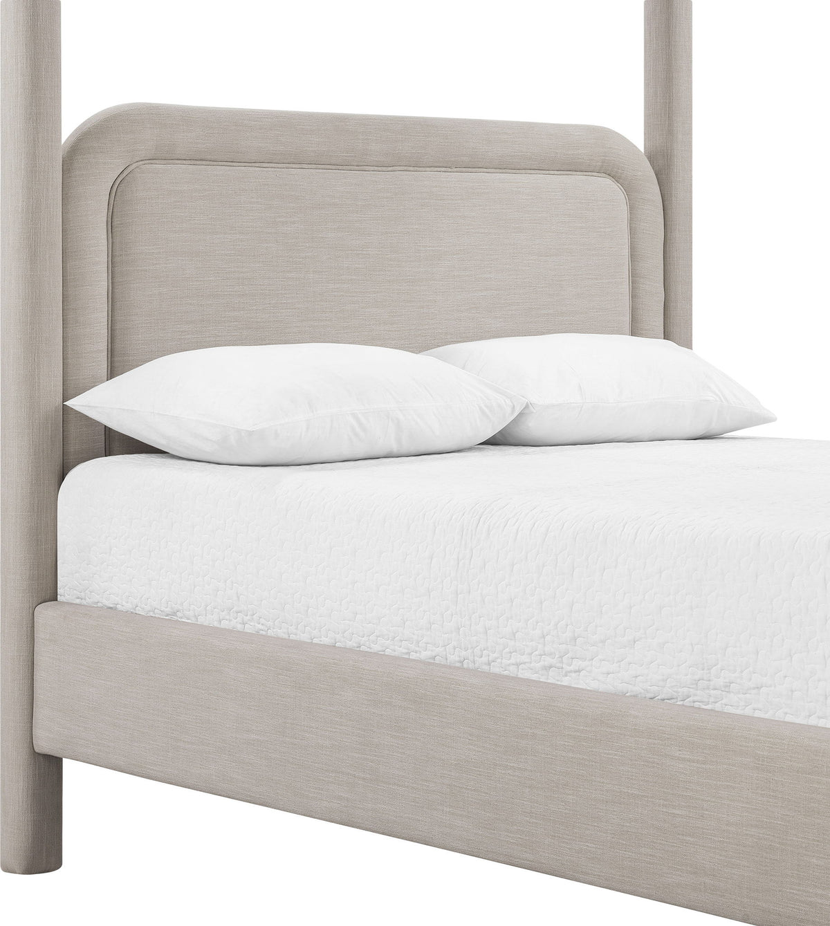 Salina - Linen Textured Fabric Upholstered Bed