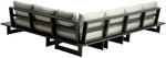 Maldives - 4 Piece Water Resistant Outdoor Patio Modular Sectional With Gray Base