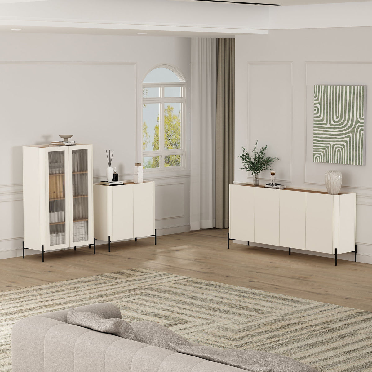 Abbey - Sideboard - Maple And Off White