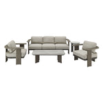 Ciela - 5-Piece Outdoor Sofa Lounge Set With Sintered Stone Tables - Gray / Dark Bronze