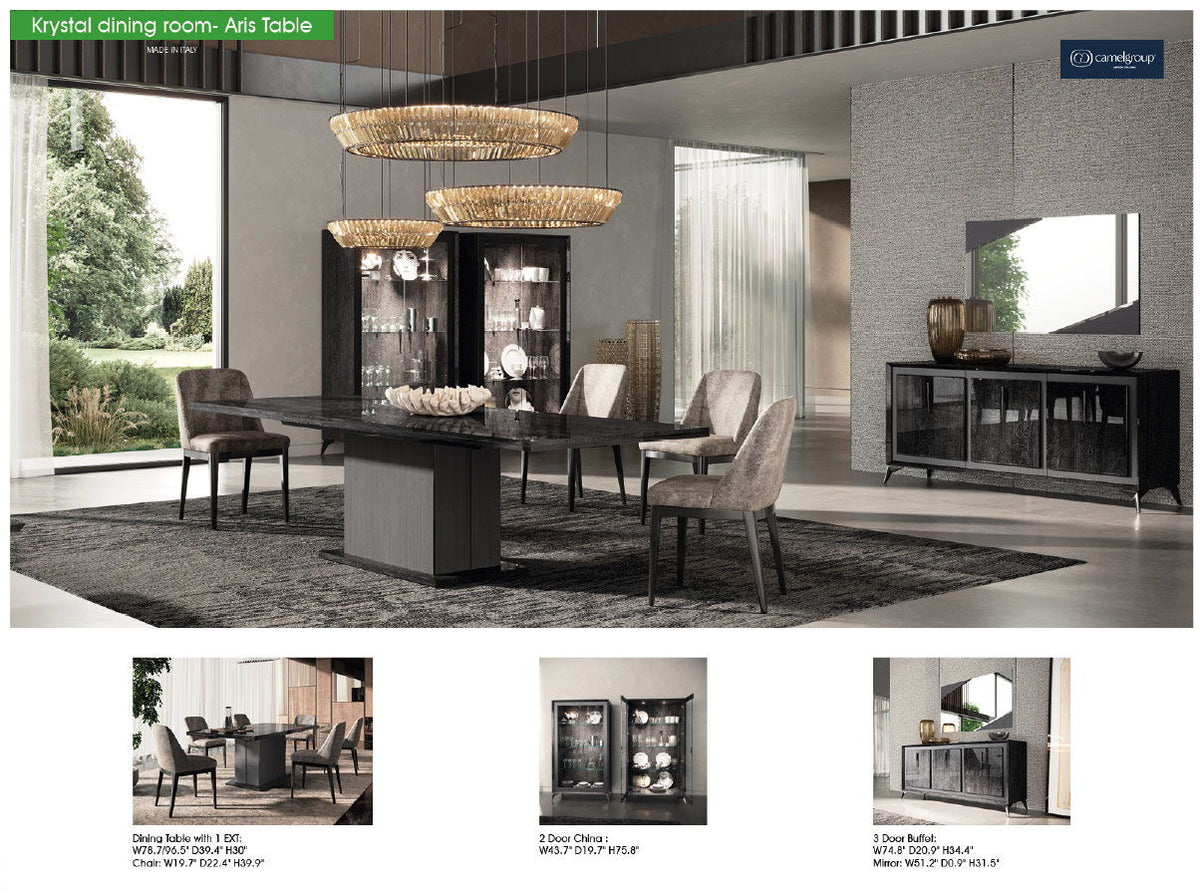 Aris - Dining Table With Extension - Black