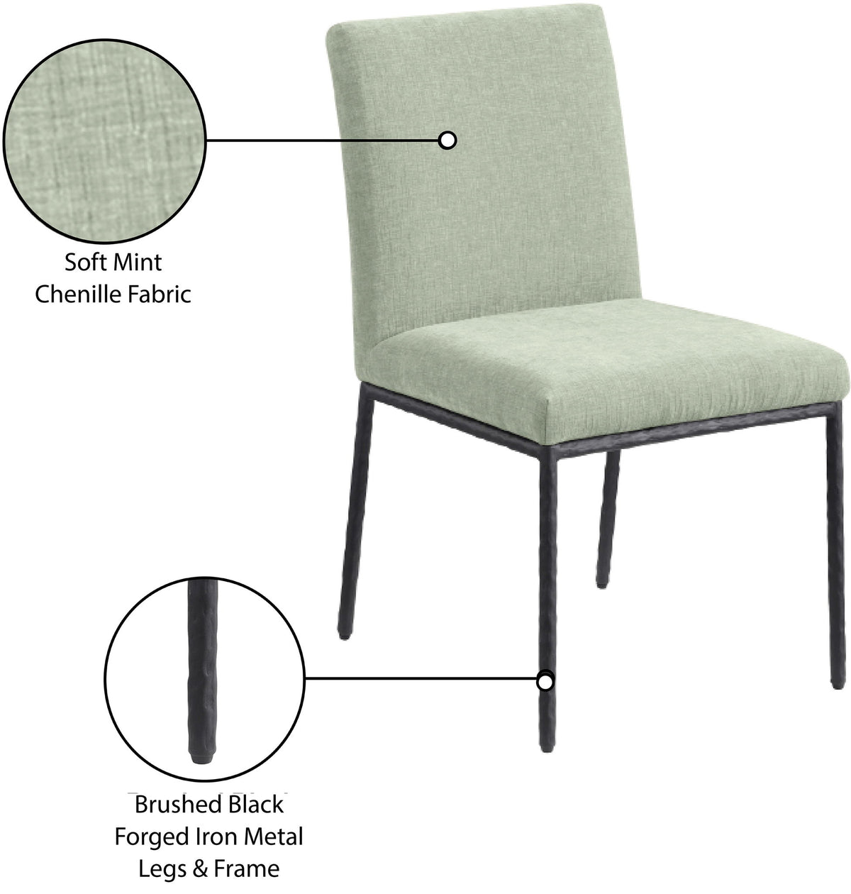 Reeves - Dining Side Chair (Set of 2) - Black Base