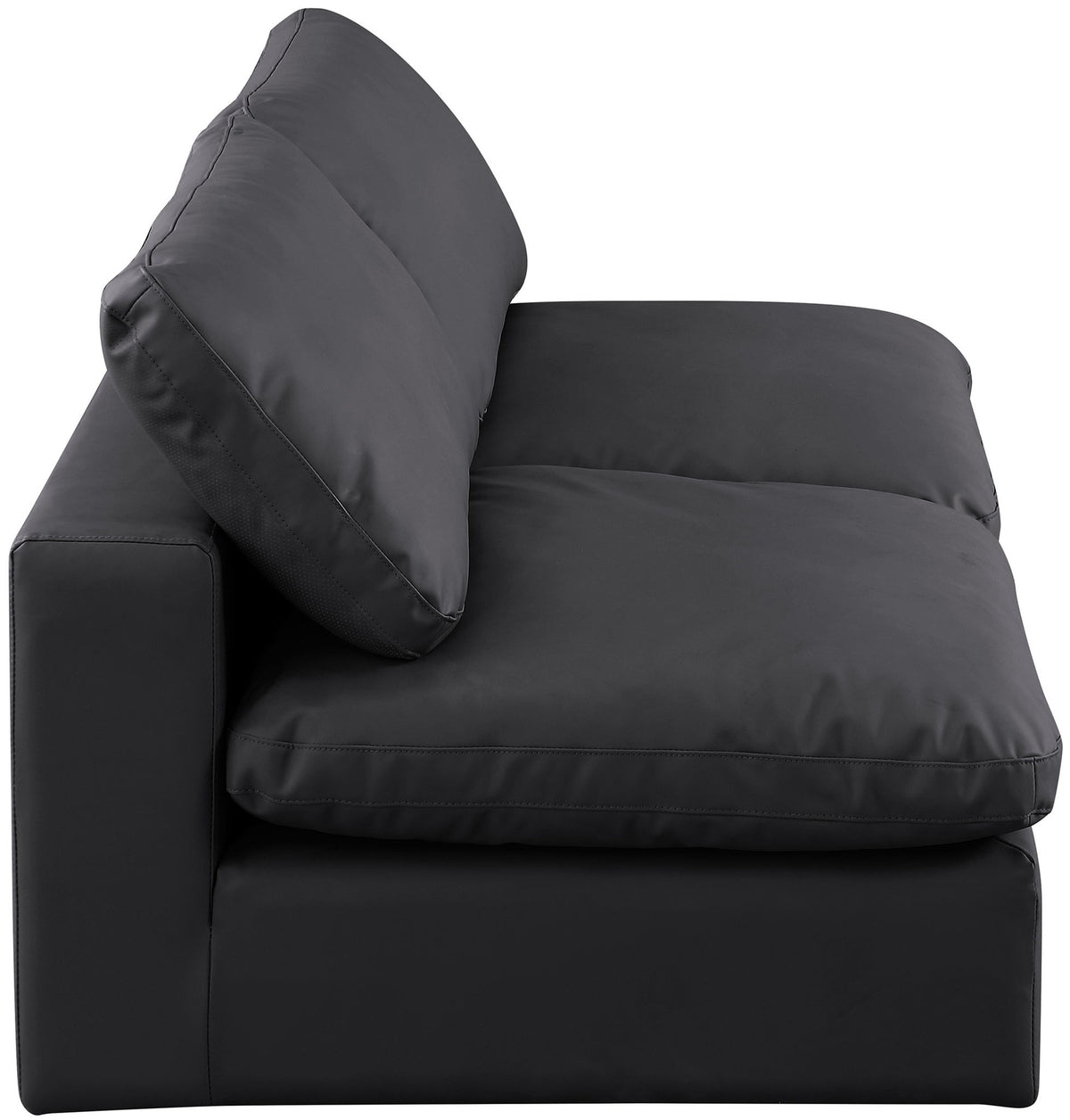 Comfy - Faux Leather Modular Armless Sofa 2 Seats