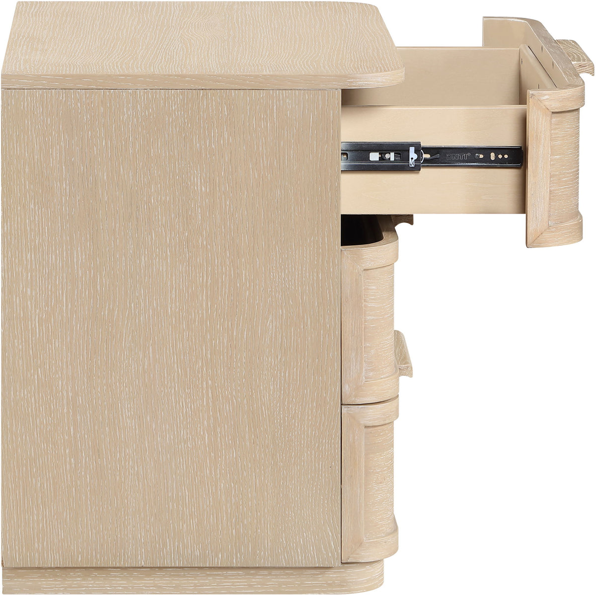 Tiberio - Oak Veneer And Solid Wood Nightstand