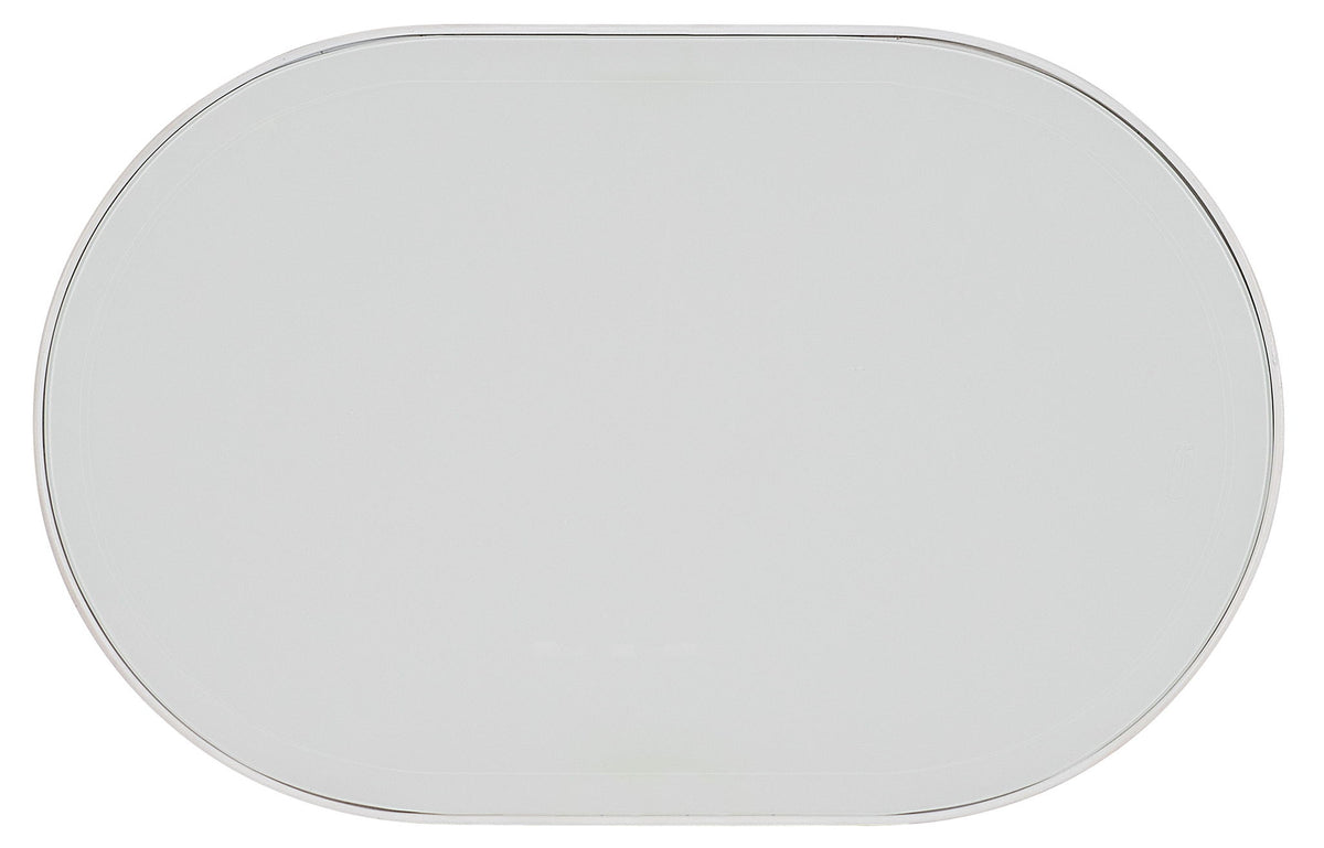 Melange - On The Bright Side Oval End Table - White