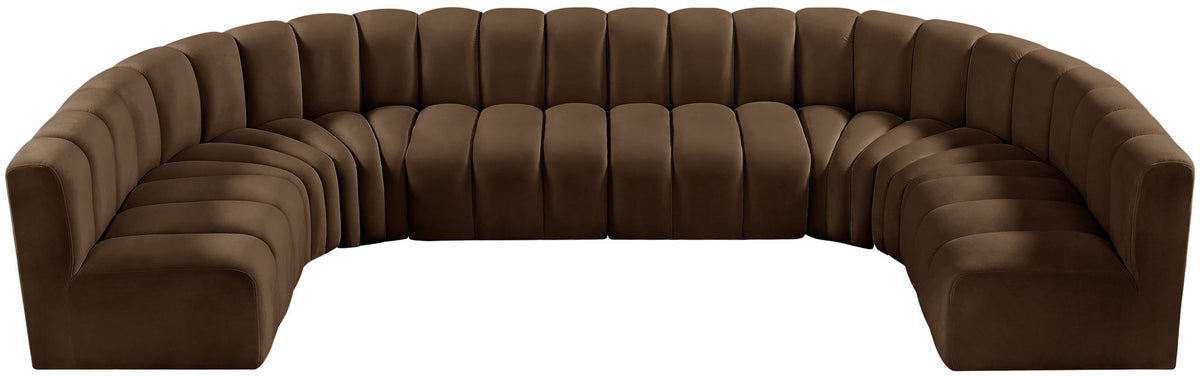 Arc - Velvet Modular U-Shaped Sectional