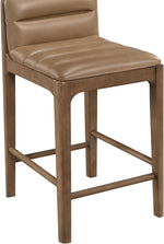 Ellis - Vegan Leather Upholstered Counter Stool (Set of 2) - Tan