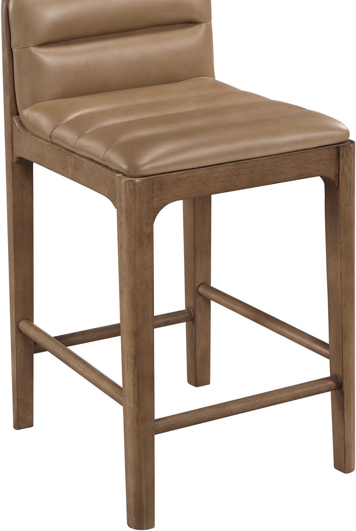 Ellis - Vegan Leather Upholstered Counter Stool (Set of 2) - Tan