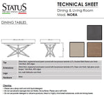Nora - Dining Table - Beige / Light Brown