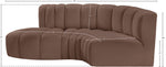 Arc - Faux Leather 3 Piece Modular L-Shaped Sofa