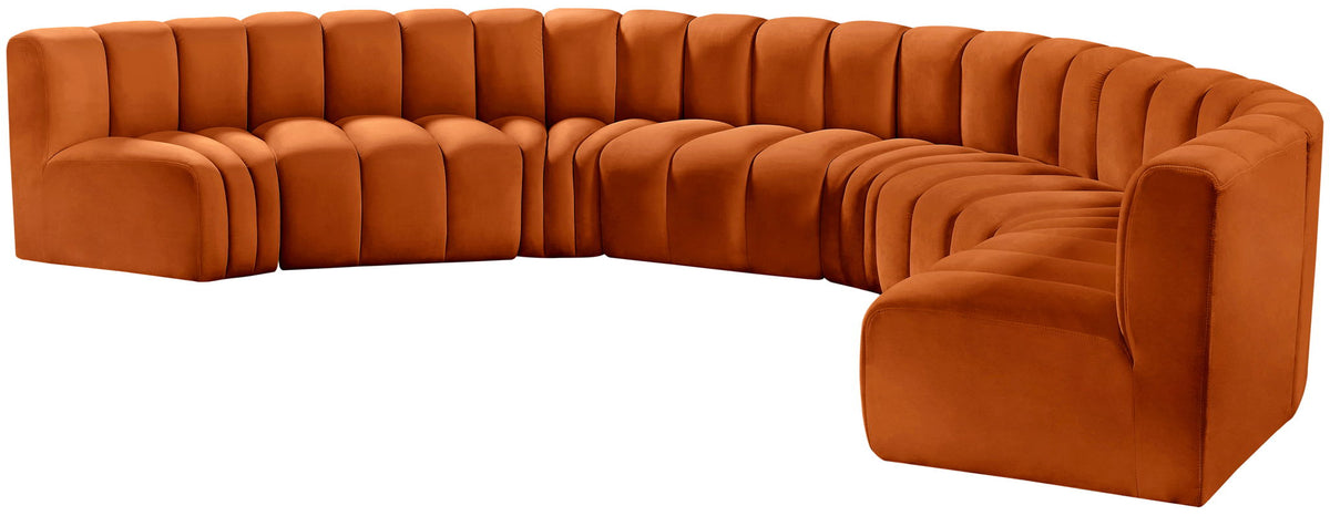 Arc - Velvet 8 Piece U-Shaped Modular Sofa