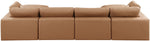 Comfy - 6 Piece Faux Leather Modular Double Chaise Sectional