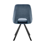 Lexi - Dining Room Accent Chair (Set of 4) - Blue Velvet / Black