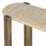 Rounded Cantilever - Accent Table - Beige / Gold