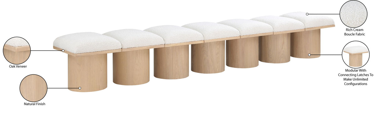Pavilion - 7 Piece Modular Bench With Natural Base