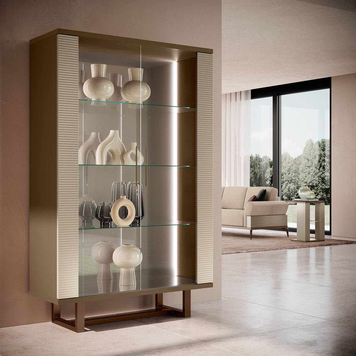 Linea - 2 Door China - Light Beige / Brown