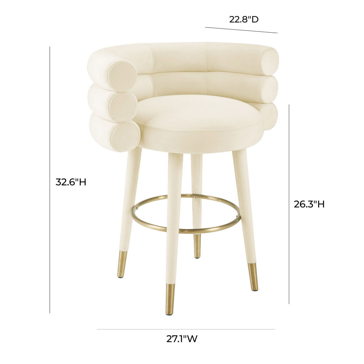 Betty - Velvet Counter Stool