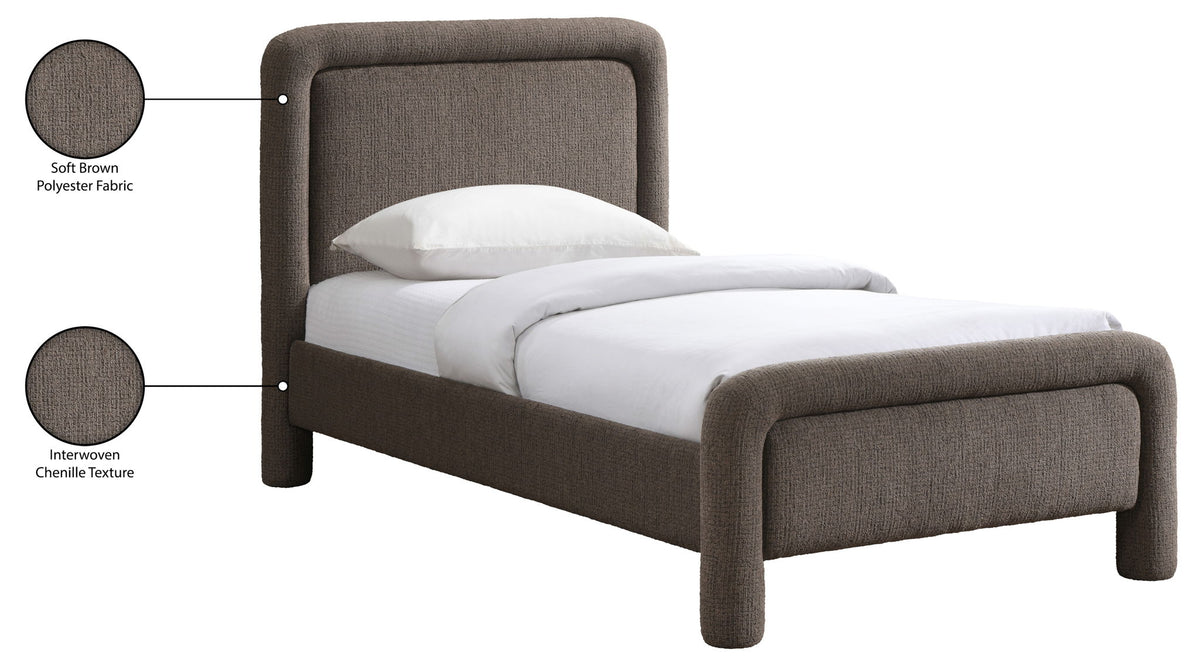 Baylor - Fabric With Interwoven Chenille Upholstered Bed