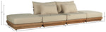 Mirella - 4 Piece Water Resistant Fabric Outdoor Patio Modular Sectional