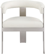 Romeo - Faux Leather Dining Chair With Silver Base (Set of 2)