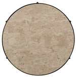 Hill Country - Luckenbach Metal And Stone End Table - Light Brown / Black