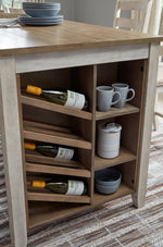 Skempton - Rectangular Counter Table With Storage - White
