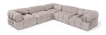 Orin - Velvet 5 Piece Modular Corner Sectional