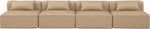 Cube - Modular 4 Piece Armless Sofa - Tan