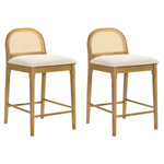 Lucio - Modern Farmhouse Wood Counter Height Kitchen Bar Stool