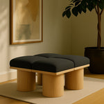 Pavilion - 4 Piece Modular Bench With Natural Base