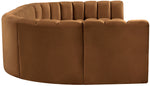 Arc - Velvet Modular U-Shaped Sectional - Saddle