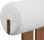 Dario - Boucle Dining Chair With Brown Frame (Set of 2) - Cream