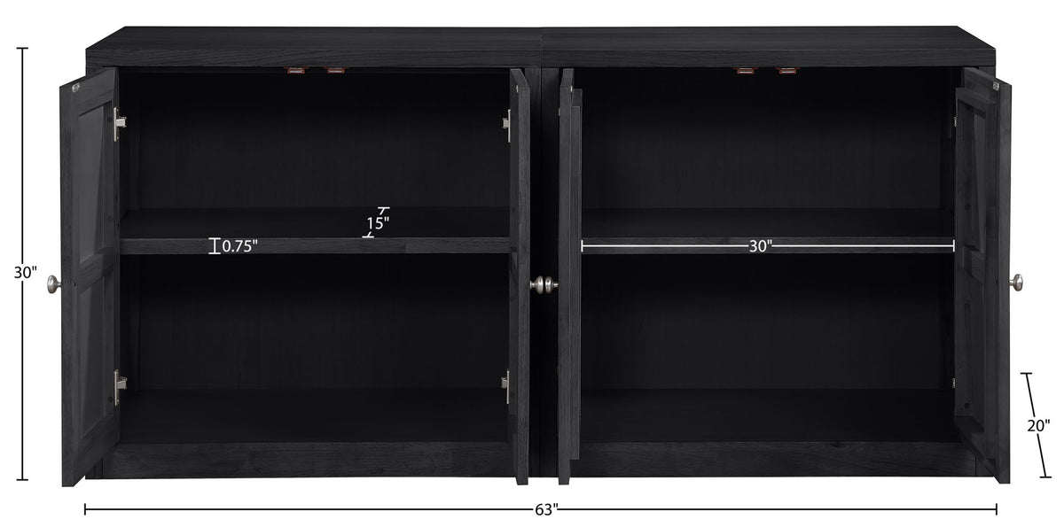 Vero - Solid Wood And Oak Venee Sideboard/Buffet